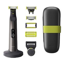 L'autentico Philips OneBlade Pro 360 - Regolabarba, rasoio elettrico e bodygroom, 2 lame 360, 14 impostazioni di lunghezza, 1 kit Body, 1 supporto di ricarica, 1 custodia da viaggio, modello QP6651/35