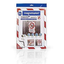 magnetoplan 1131346 magnetofix säkerhetsmagnetram 5 st. A3 röd-vit