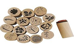 Creativ 28578 Deco Art Stamps, D: 20 mm, Flower and Leaf, 15 asstd, one size