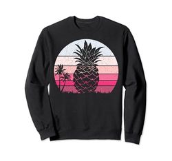 Piña Verano Atardecer Playa Vintage Sudadera