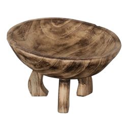 BigBuy Home Table Centre Beige Wood 30 x 30 x 18 cm