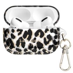 kate spade new york AirPods Pro Protective Case with Keychain Ring - City Leopard, Compatible with AirPods Pro 2nd / 1st Generation