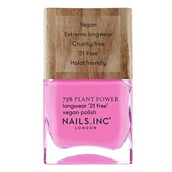 Nails.INC 73% Plant Power Nail Polish, Long Lasting Nail Color Lasts Up to 10 Days, Quick Drying, Cruelty Free, Vegan, 21 Free Formula, Earth Loves You, (14ml)