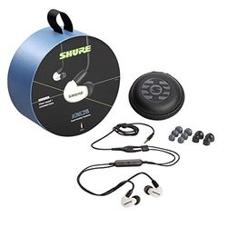 Shure AONIC 215 Auricolari Sound Isolating cablati, Suono Trasparente, Driver Singolo, vestibilità in-Ear Confortevole, Cavo Staccabile, compatibili con dispositivi Apple e Android – Bianchi