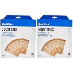 Nilfisk 82222900 Paper Bags, White (Pack of 2)