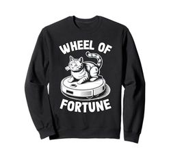Wheel Of Fortune Robot Vacuum Cleaner Funny Cat Sweatshirt