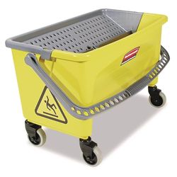 Rubbermaid Commercial Products Commercial Products FGQ90088YEL Seau avec Essoreuse Hygen pour Franges de Nettoyage Microfibres, Jaune