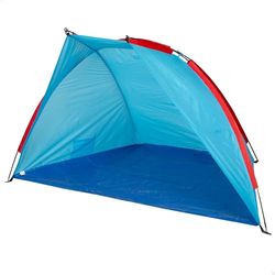 AKTIVE 63119 Oxford strand-windscherm, 170 x 100 x 100 cm, 2 personen, inclusief 4 haringen, glasvezelstangen, 170T-polyesterweefsel, waterkolom 300 mm, gewicht 0,81 kg, binnenzak
