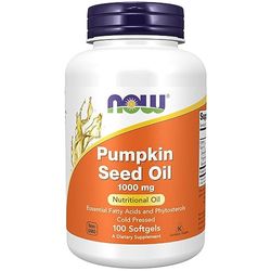 Now Foods, Pumpkin Seed Oil (Olio di Semi di Zucca), 1000mg, 100 Softgel, Testato in Laboratorio, Senza Soia, Senza Glutine, Non OGM