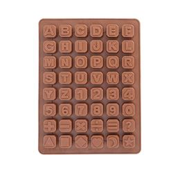 Seifenprofis 48 lettres chiffres A-Z caractères spéciaux cube moule en silicone moule à savon moule à chocolat 24 * 18 * 1.5 cm