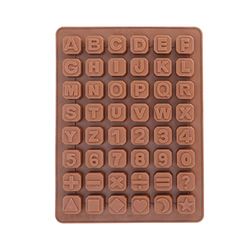 Seifenprofis 48 lettere A-Z numeri caratteri speciali dadi - stampo in silicone stampo per sapone Stampo per cioccolato 24 * 18 * 1,5 cm