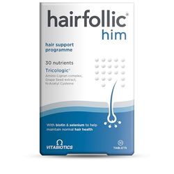 Hairfollic Vitabiotics Him - 30 Tablets