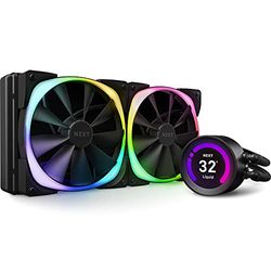 NZXT Kraken Z63 RGB 280mm - RL-KRZ63-R1 - AIO RGB CPU Water Cooling - Customizable LCD Display - Upgraded Pump - RGB Connector - Aer RGB 2 120mm Fan (2 Included)