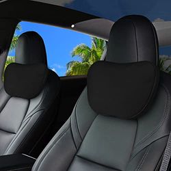 Erivis Car Headrest Neck Pillow Fits for Tesla Model 3 Model Y,2 Pack Soft Car Seat Pillow Head Neck Rest Cushion