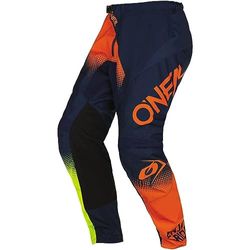 O'Neal | Motocross Pants | Enduro MX | Maximum freedom of movement, Lightweight, breathable and durable design | Pants Element Racewear V.22 | Adult | Blue Orange Neon Yellow | Size 32/48
