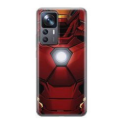 ERT GROUP mobiel telefoonhoesje voor Xiaomi 12T/12T pro/K50 Ultra origineel en officieel erkend Marvel patroon Iron Man 020 aangepast aan de vorm van de mobiele telefoon, hoesje is gemaakt van TPU