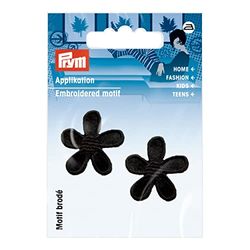 Prym 926713 Appl. Flores pequeñas negras