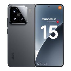 Xiaomi 15 Smartphone, 12+256GB, Black, 50MP Leica main camera, 5240mAh battery, 90W HyperCharge, HyperAI (No power adapter included)
