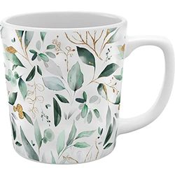 GRUSS & CO Mugg med blommönster, stengods, 37 cl, flerfärgad, 48460