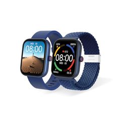 DCU TECNOLOGIC - Smartwatch Los Ángeles - Reloj Inteligente - Incluye 2 Correas: Silicona y Nailon - Pantalla Táctil TFT 1,8'' - 22 Modos de Deporte