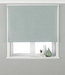 Riva Home Eclipse Blackout Roller Blind, Polyester, Duck Egg, 153 x 162cm