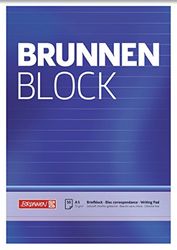 Brunnen 1052427 Briefblok/Schrijfblok/Het Brunnen Block (A5, gelinieerd, 50 vellen, 70 g/m2)