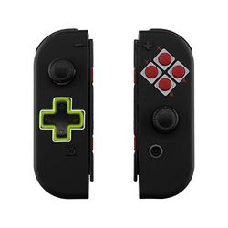 eXtremeRate Classics NES Style Soft Touch Joy con Handheld Controller Housing (D-Pad Version) with Full Set Buttons, DIY Replacement Shell Case for Nintendo Switch Joycon & Switch OLED Joy con