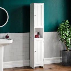 Bath Vida Priano - Armario Alto con 2 Puertas para baño, Armario de Almacenamiento