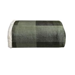 Eddie Bauer - Deken, superzacht omkeerbaar sherpa en geborsteld fleece beddengoed, dekens voor bank, ideaal om te loungen (dennenplaid)