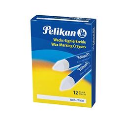 Pelikan 701110 Merkkrijt 772/12, wit, 12 stuks in vouwdoosje