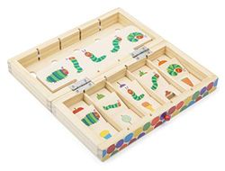 11342 La Oruga Glotona caja de clasificación de imágenes, small foot, de madera, juego de coordinación para los viajes. , color/modelo surtido