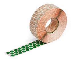 Markeringspunten weefsel groen, 12 mm Ø, 6000 stuks | kleur naar keuze (sterk klevende, gekleurde kleefpunten | rond, klein & verwijderbaar | beschrijfbare etiketten)