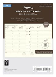 A5 Week on two Cotton Cream 5 Language column format 2025
