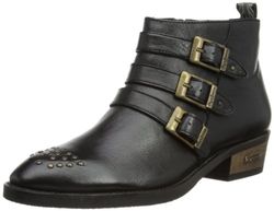 Pepe Jeans Selby 1, Botines Planos Mujer, Negro-Negro, 35 (3 UK)