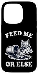 Feed Me Or Else Plante pour Chat Chaton Plantes Amoureux des chats Coque pour iPhone 14 Pro