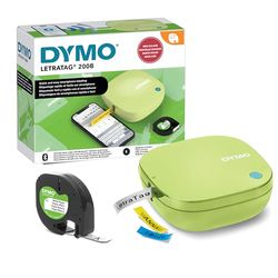 DYMO LetraTag 200B étiqueteuse Bluetooth | Imprimante d'étiquettes compacte | Se connecte à iOS et Android à l'aide de la Technologie Bluetooth | Inclut 1 Ruban en Papier Blanc | Jaune Pistache