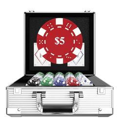 HEITOK Poker Chips, 600 STKS Casino Chips Set met Nummers Aluminium Travel Case, Waterdicht van 11,5 Gram Poker Set voor Texas Holdem Blackjack Gokken