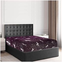 Gaveno Cavailia GC Housse de Couette en Polaire, Drap-Housse Moelleux, Chaude et Confortable, Ultra Doux, Polyester, Violet Licorne, lit Simple