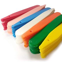 Merriway BH06782 Lot de 120 étiquettes pour plantes en plastique Assortiment de 20 couleurs 100 mm