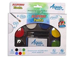 Pack Aqua Make Up Alpino Fiesta Watermake-up | aquarelleerbare gezichtsmake-up | 6 kleuren | watermake-up voor kinderen en volwassenen