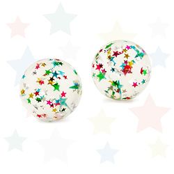 TRENDHAUS- Flames N Games Flummi Sternchen - Pelotas de Saltar (2 Unidades, 45 mm), diseño de Estrellas (602114)