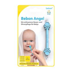 Bebon BEB2001 Angel - El mejor limpiador nasal y de orejas para bebés - visible más eficaz que el aspirador nasal/aspirador nasal, color azul
