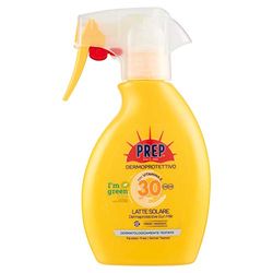 PREP, Spray Solare SPF30, Protezione Solare Raggi UVA e UVB, Senza parabeni, Formato 200 ml