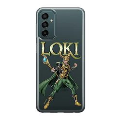 ERT GROUP mobiltelefonfodral för Samsung M13 4G/M23 5G/F23 originalt och officiellt licensierat Marvel mönster Loki 002 optimalt anpassad till formen på mobiltelefonen, gedeeltelijk transparant