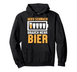 Batería Débil Personalizado Más Cerveza Bebedores De Cerveza Regalo Sudadera con Capucha