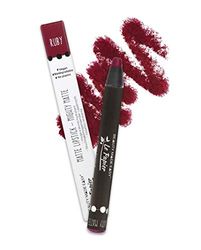 Beauty Made Easy Le Papier Rossetto vegano idratante, opaco, senza plastica, con burro di karitè, Mighty Matte RUBY