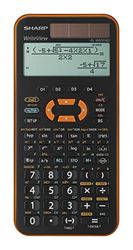 Sharp EL-W531 XG-YR Vetenskaplig miniräknare WriteView Display Metallisk Orange 335 Funktioner TWIN-Power för grammatik/gymnasieskola