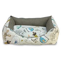 ARQUIVET Vierkant huisdierbed voor honden - 60 x 55 x 18 cm - hondenbed - gevoerd en comfortabel bed - wasbaar - bedden voor huisdieren - hondenbed