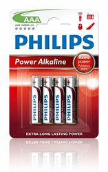 Philips LR034PB/05 - Batterie alcaline AAA da 1,5 V, confezione da 4