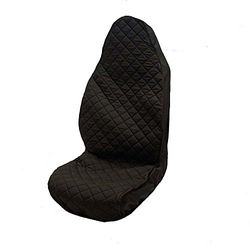 J.R. Tailor Fit Passenger's Side Seat Cover, Quilted Material in Black , Single Cover